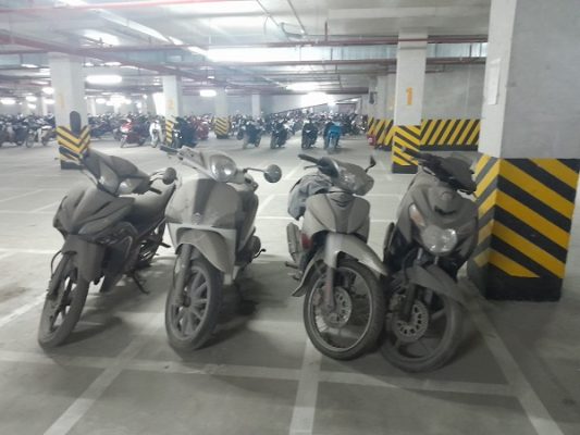 Xe để lâu dưới hầm chung cư