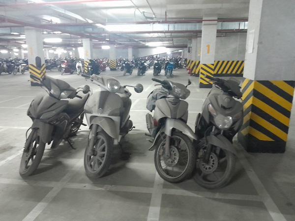Xe để lâu dưới hầm chung cư