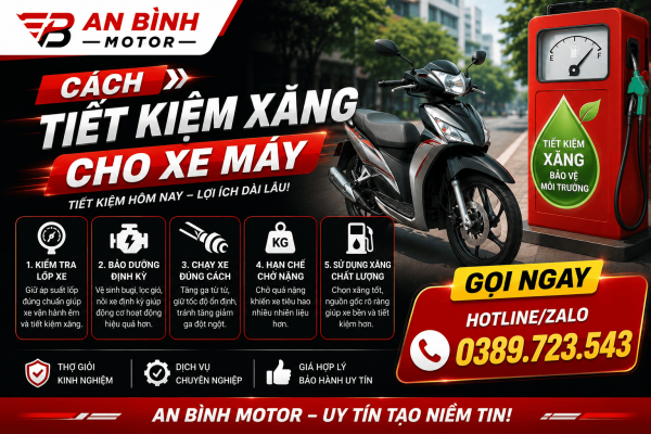 Cách tiết kiệm xăng cho xe máy