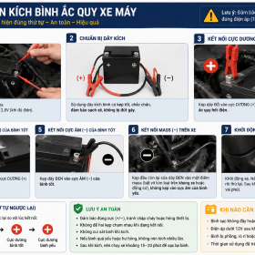 cách kích bình ắc quy xe máy khi hết điện